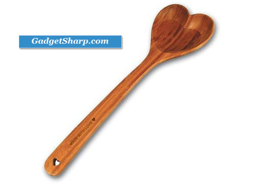 Decor Craft Heart Shaped Bamboo Spoon