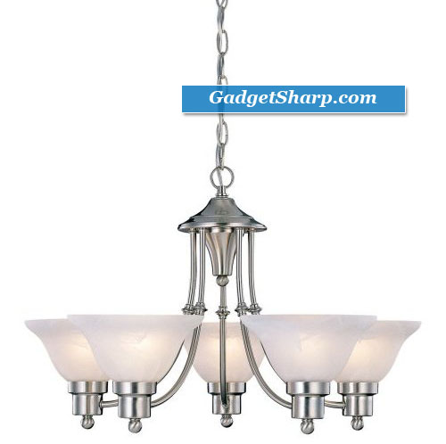 24-Inch by 15-Inch Chandelier Brushed Nickel