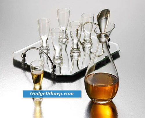 Studio Silversmiths Cordial Set Decanter Set With 6 Glasses