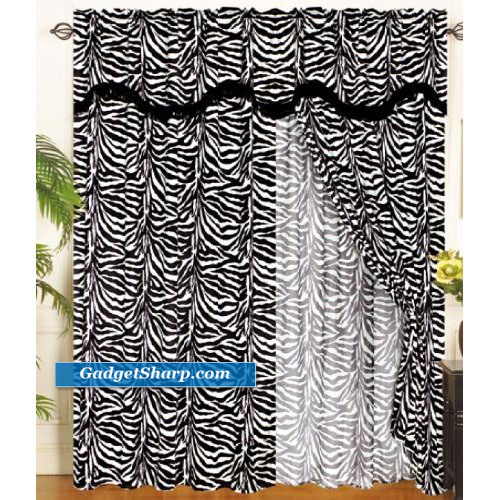 Zebra Animal Curtain Set