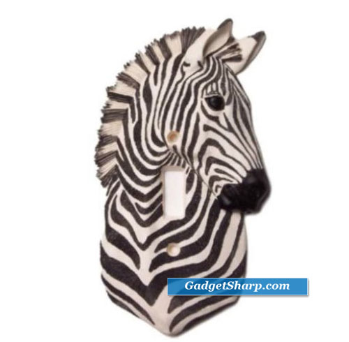 Zebra Single Lightswitch Plate Cover