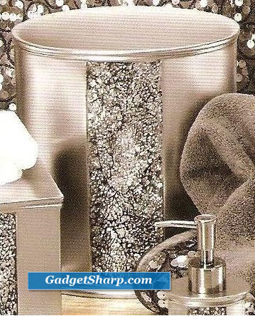 Popular Bath Sinatra Silver Waste Basket