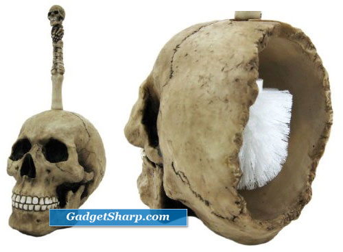 Skull Head Toilet Brush Holder
