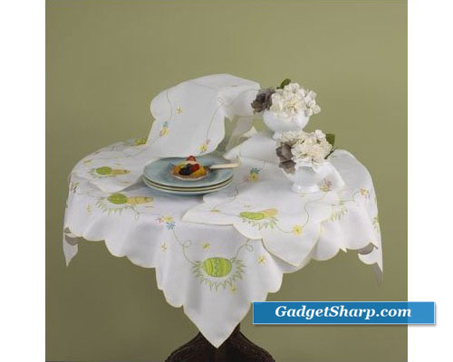 Easter Embroidered Table Cloth