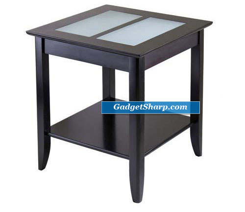 End Table With Frosted Glass