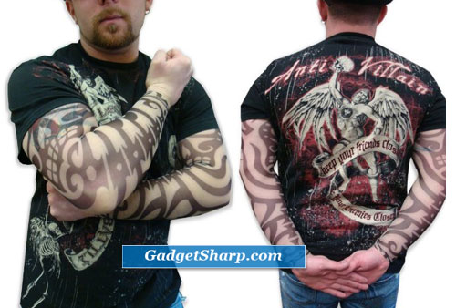 Tattoo Sleeves - Tribal Skeleton Pair of Tattoo Sleeves