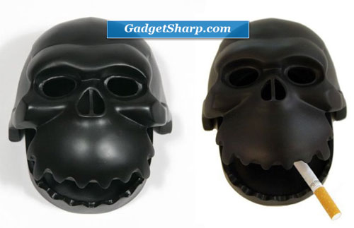 David Weeks Skullrilla Black Ashtray