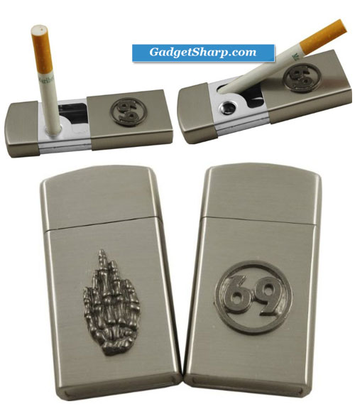 Stainless Steel Portable Pocket Ashtray with Snuffer