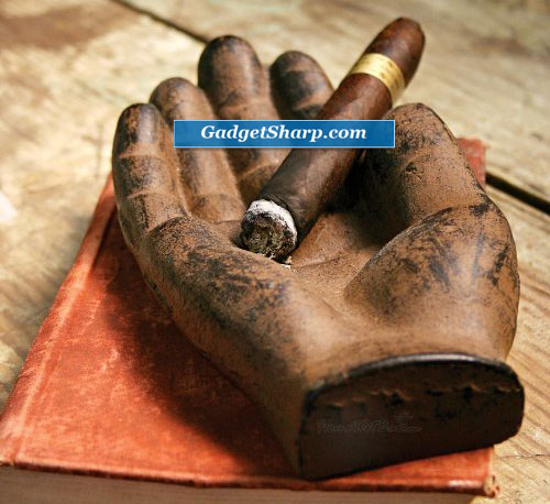 Cast Iron Cigar Ashtray Hand