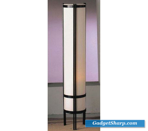 Floor Lamp with Japanese Style in Off White Finish