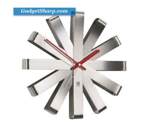 Umbra Ribbon Stainless Steel Wall Clock