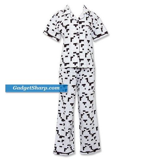 Crossword Black & White Shortsleeve Lounger Pajama