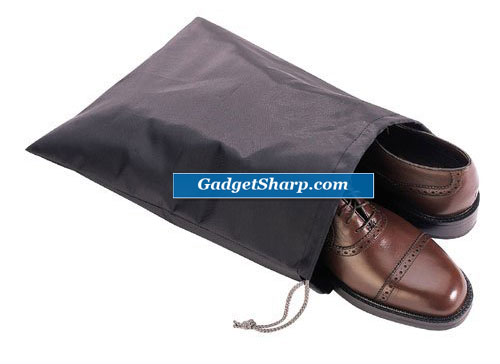 Black Travel Shoe Bag Organize Storage Clean Neat