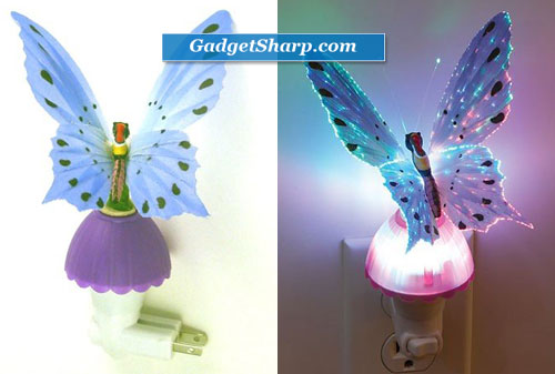 Butterfly Optic Fiber Color Changing Night Light Show