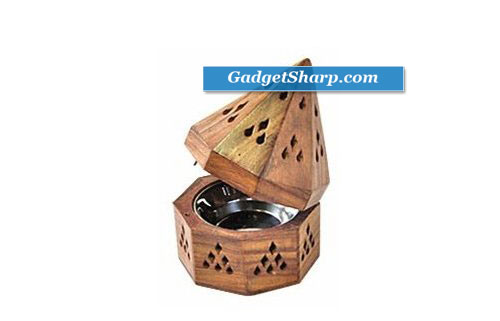 5 Temple Wooden Charcoal/Cone Burner