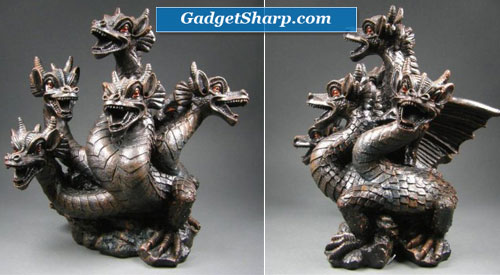 Elegant Expressions 5 Headed Smoke Breathing Dragon Incense Burner