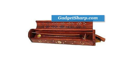 Wooden Coffin Incense Burner