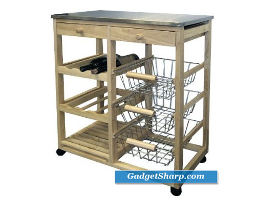 ORE International H-43 Wood Kitchen Cart