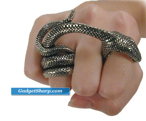 Adder Bite Alchemy Gothic Snake Ring