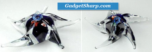 Beautiful Glass Cobalt Blue Starfish Paperweight
