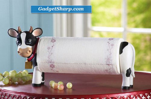 Decorative Country Cow Paper Towel Holder