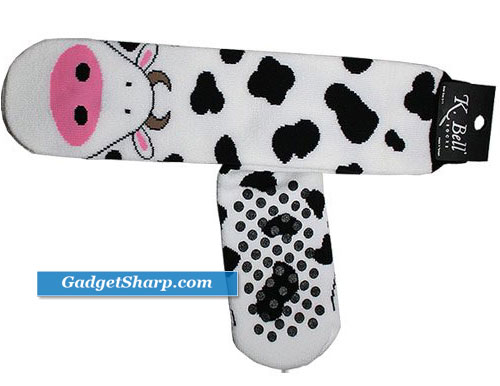 Cow Non-Skid Slipper Socks