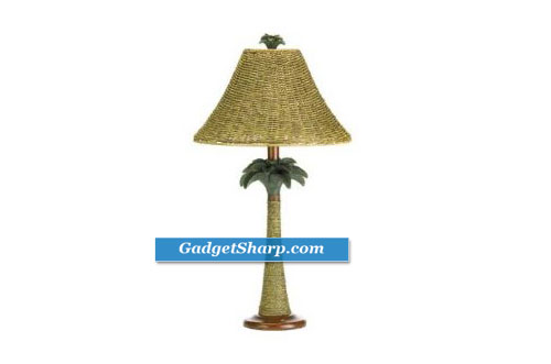 Palm Tree Rattan Lamp