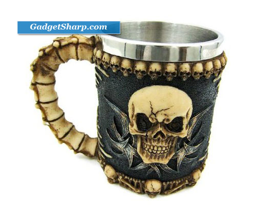 Gothic Tribal Skull Tankard Coffee Mug Cup