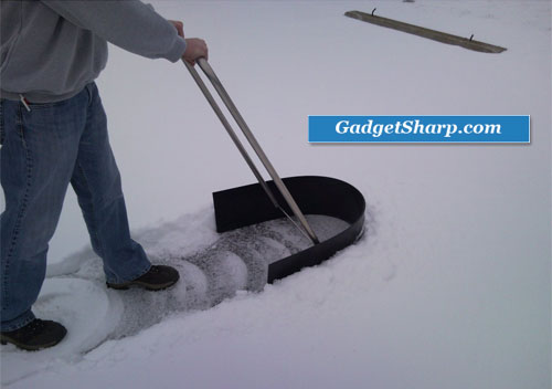 Snow shovel, snow thrower, snow pusher, ice scraper